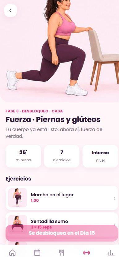 Entrenamiento dentro de la app